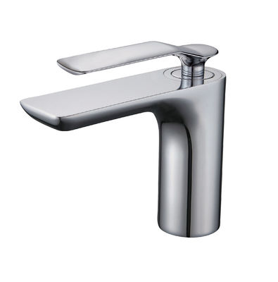 Rubinetti di vasca di lavaggio Cromo Bagno moderno Rubinetto lavandino a manica singola Vasca da lavaggio Miscelatore di acqua caldo freddo Rubinetto