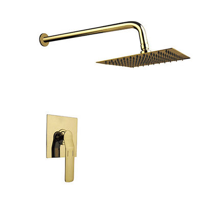 Singole leva nascosto in-wall bagno o mixere doccia spazzolato bagno dorato rubinetto ottone rubinetto caldo e freddo headshower OEM