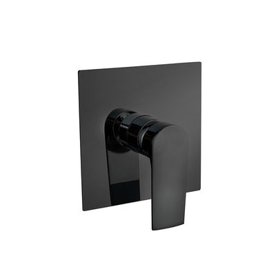 Moderni rubinetti da bagno in ottone nero con leva singola nascosta nel muro
