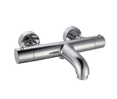 Temperatura termostatica regolabile Bagno o doccia Spout Mixer Bagno Colore Chrome Rubinetto in ottone OEM Rotondo Classico