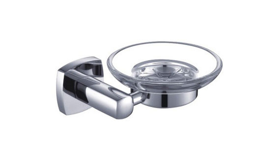 Accessori da bagno in vetro Chrome OEM Base in ottone Quadratura Portapiatti in ottone