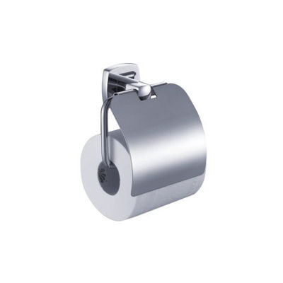 Bagno Single Toilet Roll Paper Holder ottone Cromo Colore OEM ottone Base Quadrata Con Curve Design