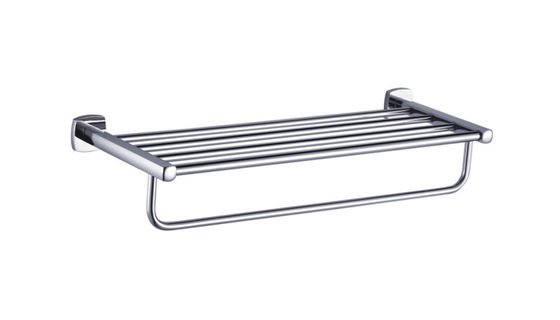 Accessori da bagno in cromo in ottone Bagno doppio asciugamano con scaffale