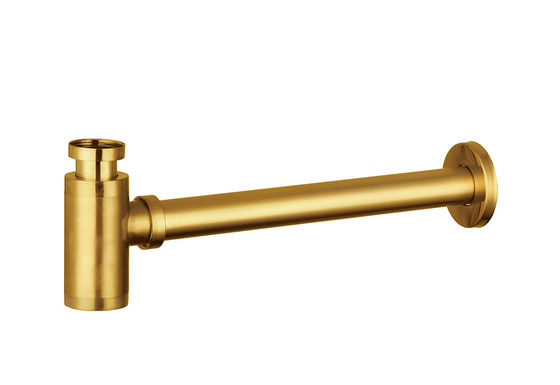 Zinc Bottle Trap Lavatorio Vasca di lavaggio Drainer Sifon Bagno Per Lavatorio Vasca di lavaggio spazzolato TI-oro OEM