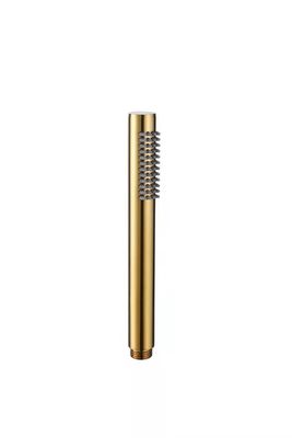 Microfono in ottone doccia a mano doccia a mano per la colonna di doccia spazzolato bagno oro ugello di silicio facile pulizia OEM rotondo