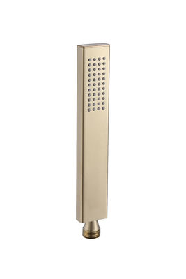 Microfono in ottone doccia a mano doccia a mano per la colonna di doccia spazzolato bagno oro ugello di silicio facile pulizia quadrato OEM