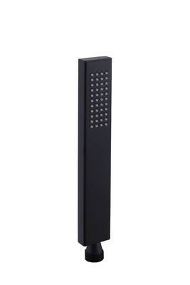 Microfono in ottone doccia a mano doccia per doccia colonna matto nero bagno ugello di silicio facile pulito quadrato OEM