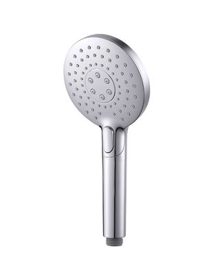 ABS 3 funzione doccia a mani doccia a mano per la doccia colonna di cromo bagno ugello di silicio rotondo facile pulizia OEM