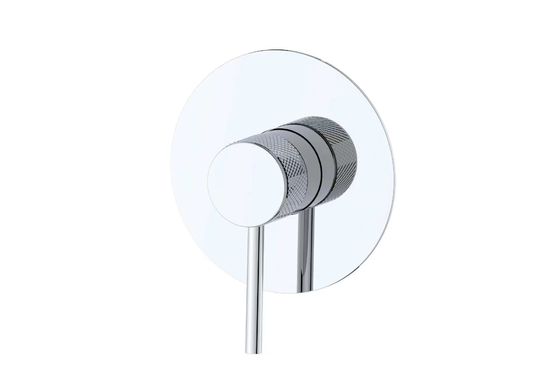 Maniglia singola leva in parete bagno nascosto mixer doccia anulare knurl manico bagno cromo rubinetto ottone OEM