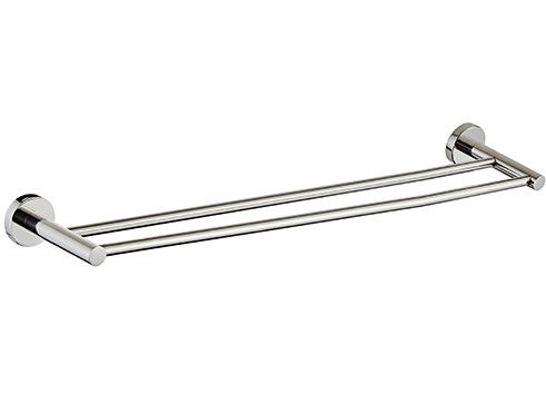 Assortimento di accessori da bagno a montaggio a parete Bar di asciugamani di finitura cromatici Modern Towel Rail Double Towel Rod