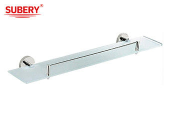 Moderno Semplice Rotondo Odm Glass Shelf Holder Oem Sus304 Cromo Superficie Muraria