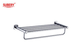 Accessori da bagno in cromo in ottone Bagno doppio asciugamano con scaffale