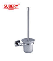 OEM porta spazzole in ottone vetro bagno cromo con design curvo