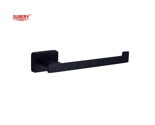 Accessoiri per il bagno montati su un muro in zinco Portatore di carta igienica a rotoli di WC design rettangolo nero matt OEM ODM