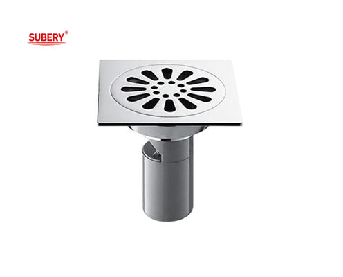 ODM OEM Pavimento bagno rifiuti di ottone cromo moderno 100 x 100 mm