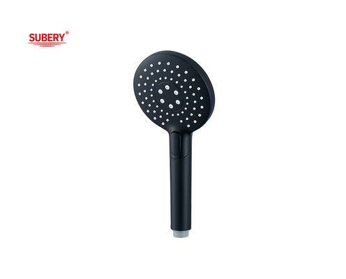 ABS di plastica 3 funzioni doccia a mano doccia a mano per doccia matt nero bagno ugello di silicio rotondo facile pulizia OEM