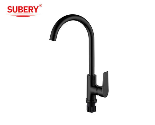 Matt Black Brass Rubinetto da cucina Ghiaccio e caldo OEM a leva singola