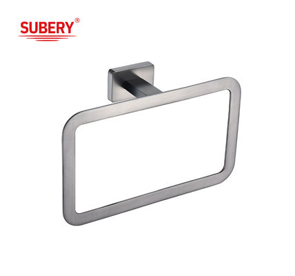 Accessoiri per il bagno a parete di zinco porta anello per asciugamani rettangolare design rettangolare OEM ODM classico