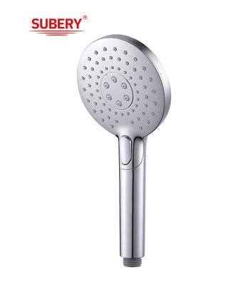 ABS 3 funzione doccia a mani doccia a mano per la doccia colonna di cromo bagno ugello di silicio rotondo facile pulizia OEM