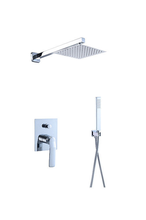 Singole leva nascosto in parete bagno o mixere doccia con diverter doccia piovana doccia mani bagno cromo rubinetto ottone OEM