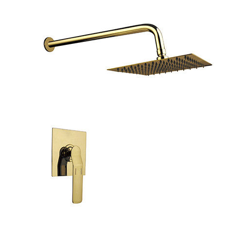 Singole leva nascosto in-wall bagno o mixere doccia spazzolato bagno dorato rubinetto ottone rubinetto caldo e freddo headshower OEM
