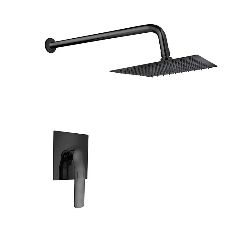 Singole leva nascosto in-wall bagno o mixere doccia bagno nero matt rubinetto ottone rubinetto caldo e freddo head shower OEM