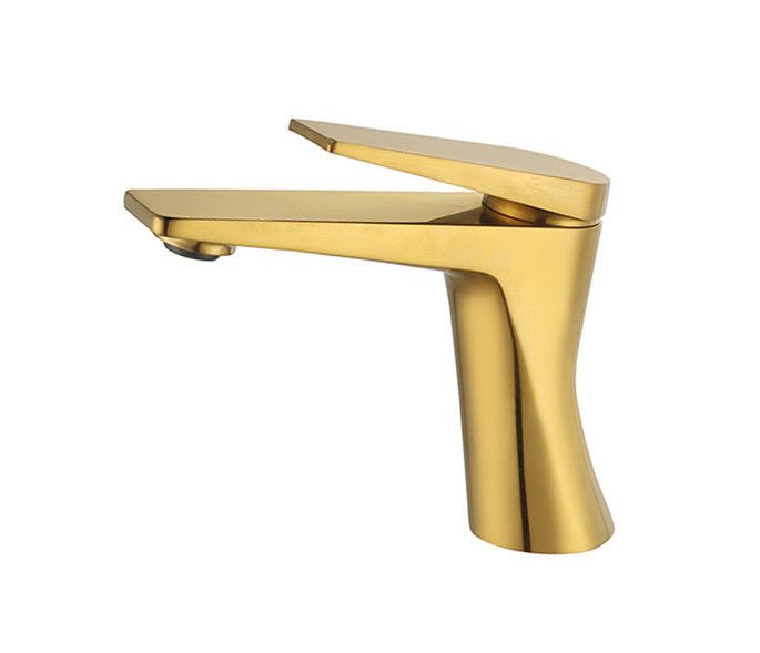 Vasca a leva singola Mixer Rubinetto Bagno Oro spazzolato Rame Acqua Calda E Fredda OEM