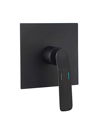 Singole leva nascosto in-wall bagno o doccia mixer bagno matt nero rubinetto ottone OEM