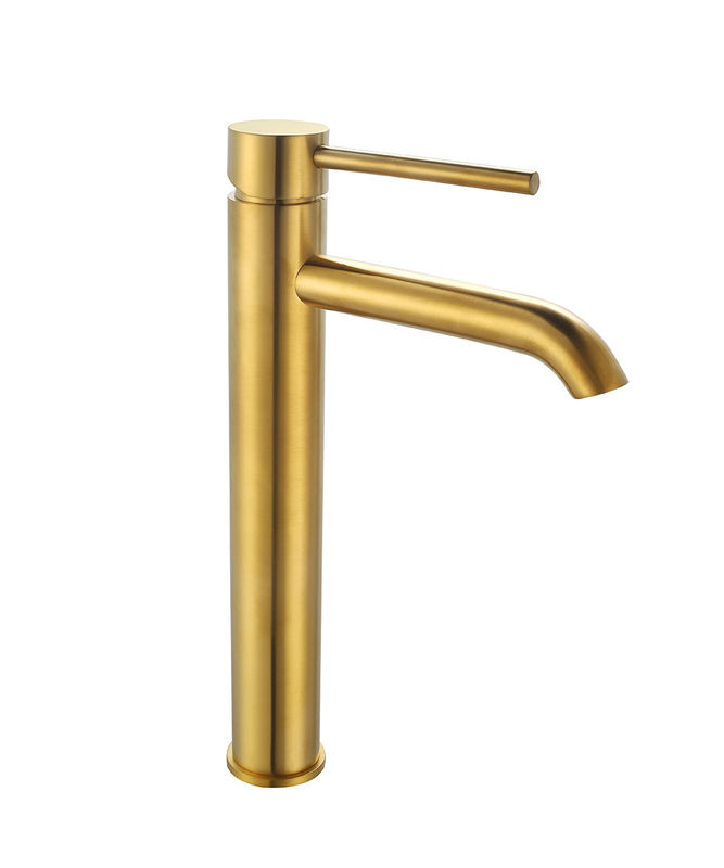 Bagno spazzolato Golden Acqua calda e fredda rubinetto a leva singola alto miscelatore vasca moderno OEM