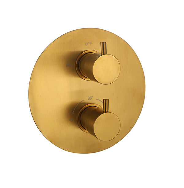 Color oro spazzolato Acciaio da bagno OEM Rotondo Nascosto nel muro