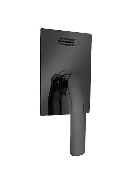 Singole leva nascosto 2 in-way in-wall bagno doccia mixer diverter bagno nero matt rubinetto in ottone OEM doccia pioggia head shower