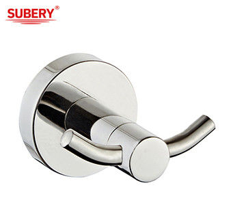 Accessori da bagno montati a parete SUS304 Double Robe Hook cromo lucido clssical design rotondo OEM ODM