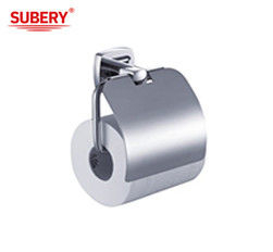 Bagno Single Toilet Roll Paper Holder ottone Cromo Colore OEM ottone Base Quadrata Con Curve Design