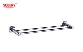 Porta asciugamani in ottone bagno colore cromo OEM base in ottone quadrato con design curvo