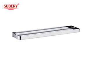 Acciaio in ottone doppio bastone asciugamano bar bagno di alta qualità colore cromo OEM nobel base in ottone montaggio in ottone pezzo di installazione