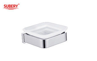 Portapiatti in ottone per sapone bagno in vetro di alta qualità colore cromo OEM nobel ottone pezzo di montaggio base in ottone