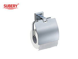 Portacarte di bagno in ottone di alta qualità in colore cromo OEM con base in ottone con design quadrato