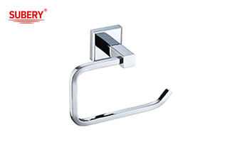 Portacarte di bagno in ottone di alta qualità in colore cromo OEM con base in ottone con design quadrato