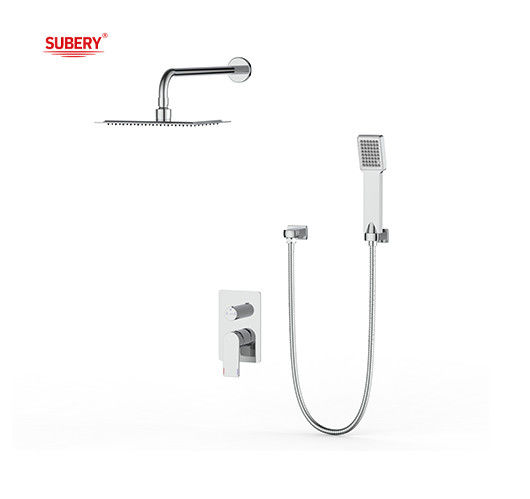 Single Lever Nascosto In-Wall Bagno O Mixer doccia Con Diverter Doccia piovana Doccia a mano Bagno Matt Nero Rubinetto di ottone