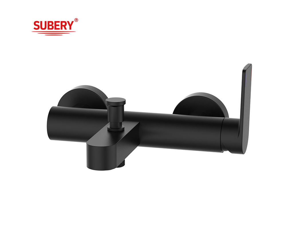 OEM tubo di bagno di ottone rubinetto mixer doccia corpo di ottone bagno manica a leva singola bagno nero opaco