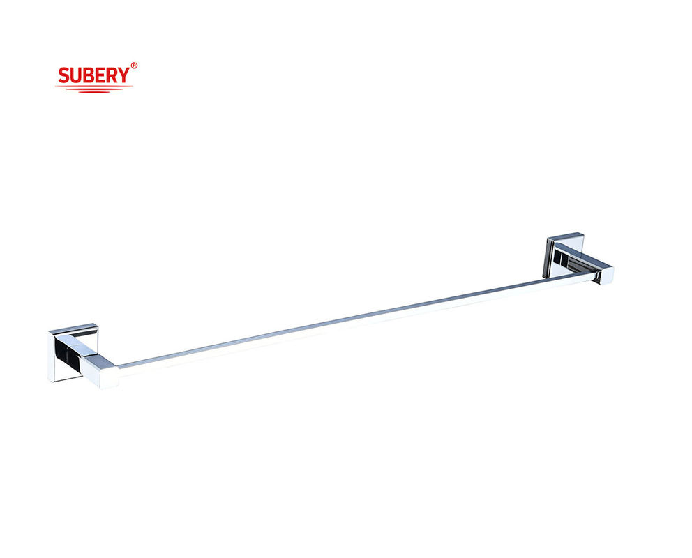 Porta bar di asciugamani in ottone bagno di alta qualità colore cromo OEM base in ottone facile installazione forma quadrata