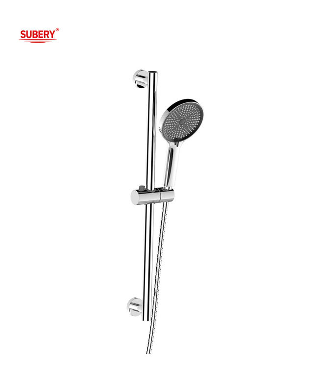 Cromo Rotondo Classico Porta doccia Bar Bagno SUS304 3 Funzione ABS Plastica manica tubo di doccia