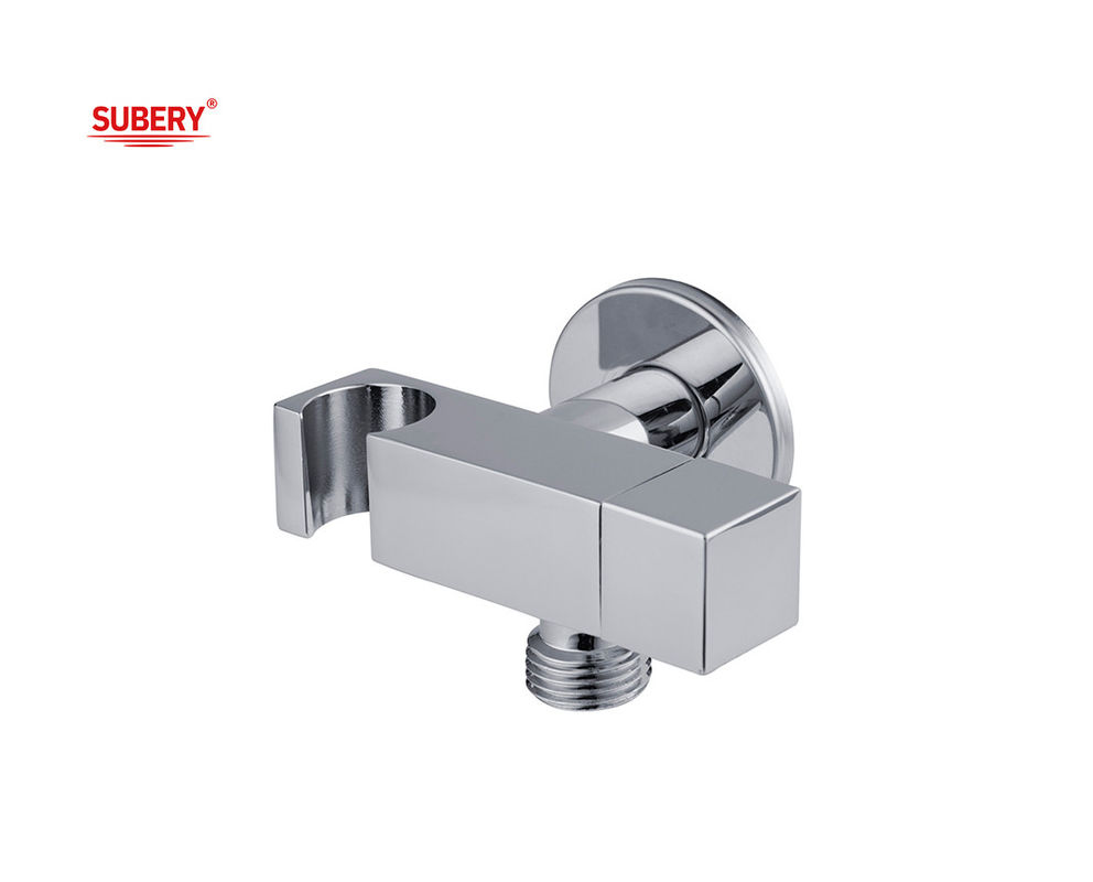 Brass Shattaf Holder Valve Handle Bidet Doccia Sprayer Holder Bagno WC Chrome Quadrato OEM