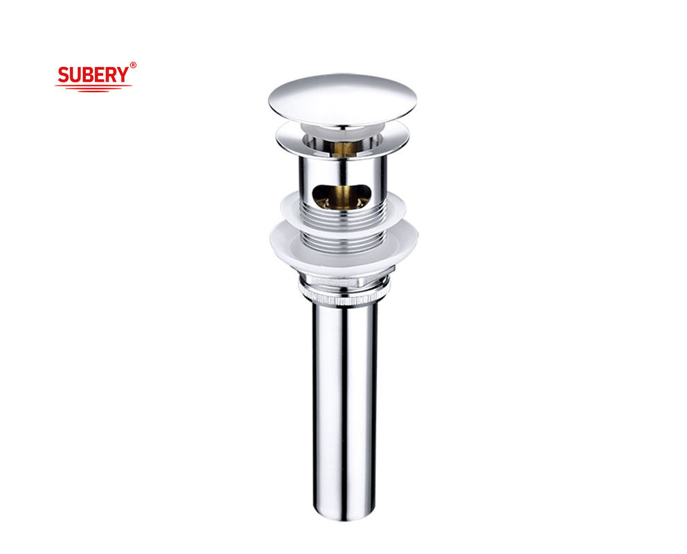 OEM Chrom Wash Basin Drainer Con Tappo di Tubo Vanità Rifiuti Scarico Pop Up Vaso Scarico Lavatorio Rifiuti Basin