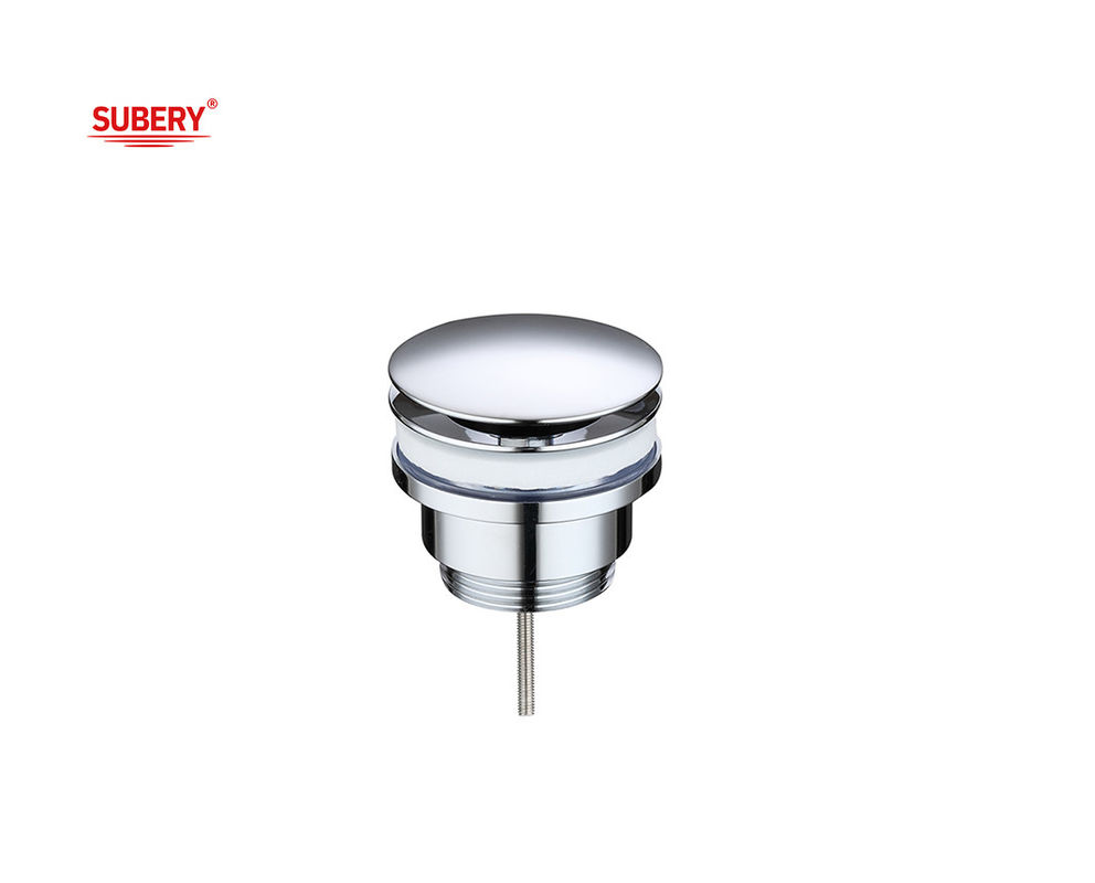 Drenaggio vasca di ottone tappo grande tappo tappo vanità vasca di scarico rifiuti pop up scarico vasca bagno rifiuti cromo OEM