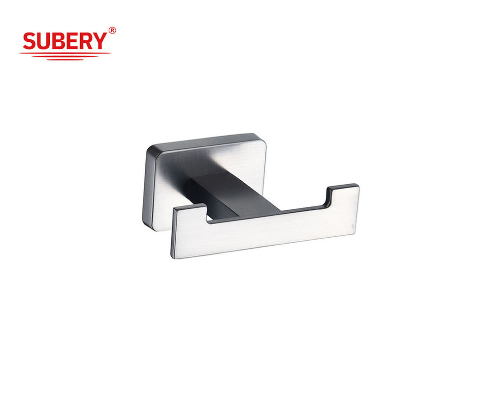 Zinc quadrato doppio abito gancio bagno pistola metallo colore OEM design classico
