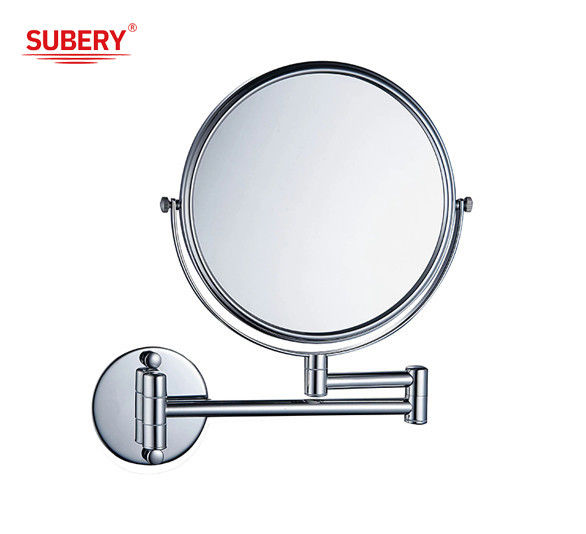 Bagno moderno classico rotondo in ottone specchio semplice 8&quot; montato a parete senza LED