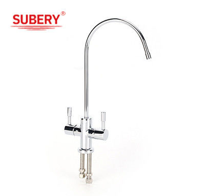 Rubinetto da cucina Rubinetto per acqua potabile Acciaio inossidabile 304 spazzolato Rubinetto a doppia maniglia per depuratore d'acqua da cucina