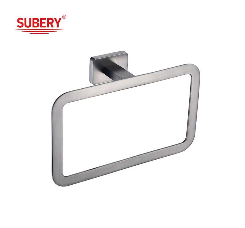 Accessoiri per il bagno a parete di zinco porta anello per asciugamani rettangolare design rettangolare OEM ODM classico