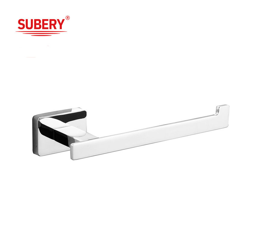 Accessori da bagno a parete a zinco porta carta a rotolo singolo design rettangolare cromato OEM ODM